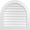 Ekena Millwork Round Top Surface Mount PVC Gable Vent: Non-Functional, w/ 3-1/2"W x 1"P Standard Frame, 32"W x 32"H GVPRT32X3201SN - alternate 1